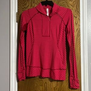 Lululemon long sleeve striped half zip pullover